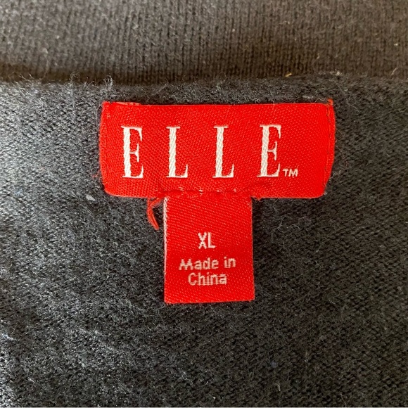 Elle Black Sequin Front Crew Neck Sweater - Picture 8 of 9